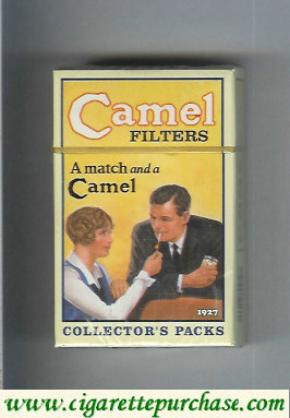 Camel Collectors Packs 1927 Filters A match and a Camel cigarettes hard box